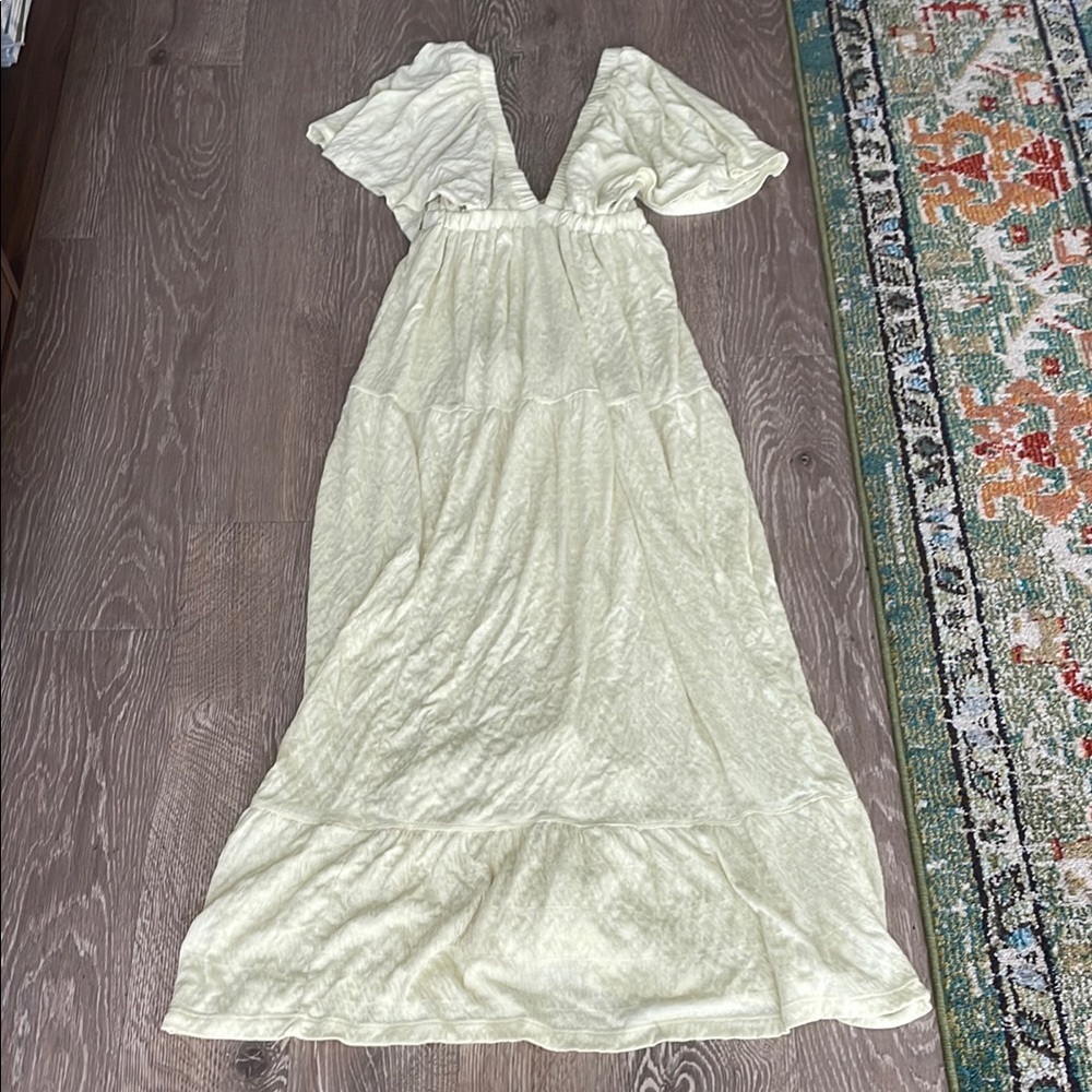 Free People Light Yellow Maxi Dress